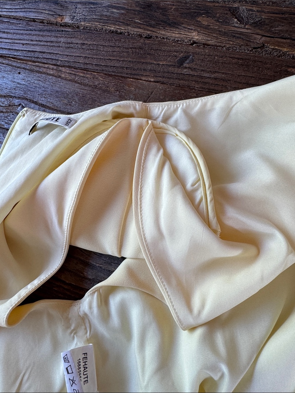FeHaute pale yellow wide leg sleeveless dressy jumpsuit NWT size 2 XS/S - Picture 7 of 12